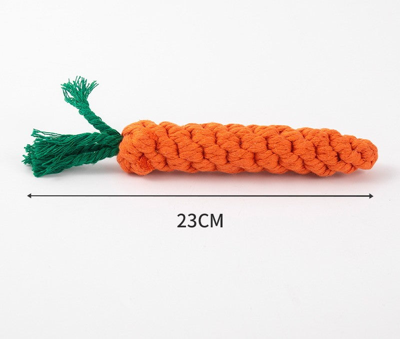Dog Toy (3 Pcs) Carrot Knot Cotton Rope