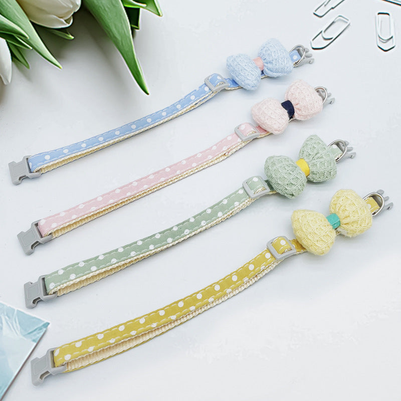 Adjustable Pet Cat Dog Collar Tie with Cute Bowtie