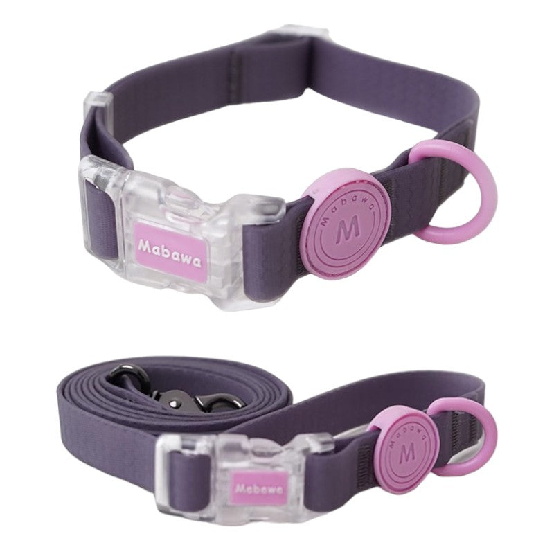 Dog Waterproof Collar and Leash Set, 2 Colours Available