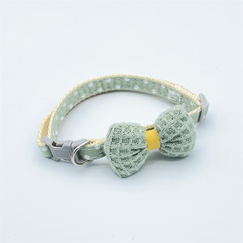 Adjustable Pet Cat Dog Collar Tie with Cute Bowtie