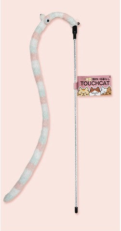 Fluffy Strip Silent Caterpillar Stripe Interactive Cat Teaser Wand