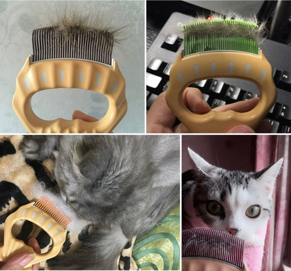 Pet Cat Dog Soft De-shedding Shell Brush for Long/Short Hair/Loosing Hair