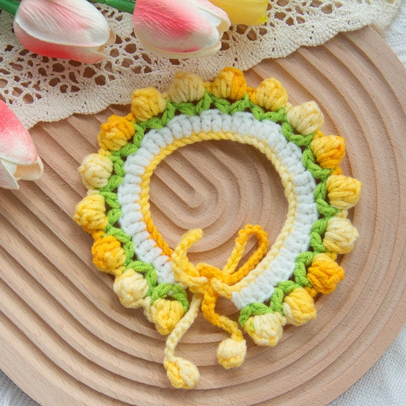 Knitted Pet Cat Dog Scarf/Pet Bib/Pet Tie