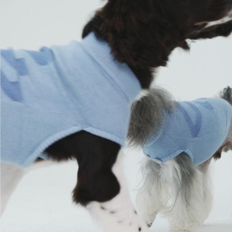 Pet Cat Dog Sleeveless Blue Sweater