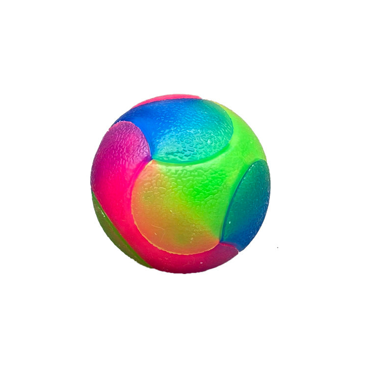 Dog Toy Lightening LED Flashing Tri-Spin Bounce Ball