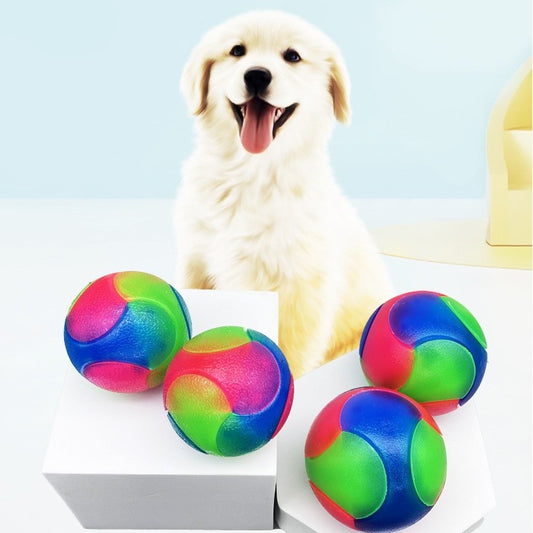 Dog Toy Lightening LED Flashing Tri-Spin Bounce Ball