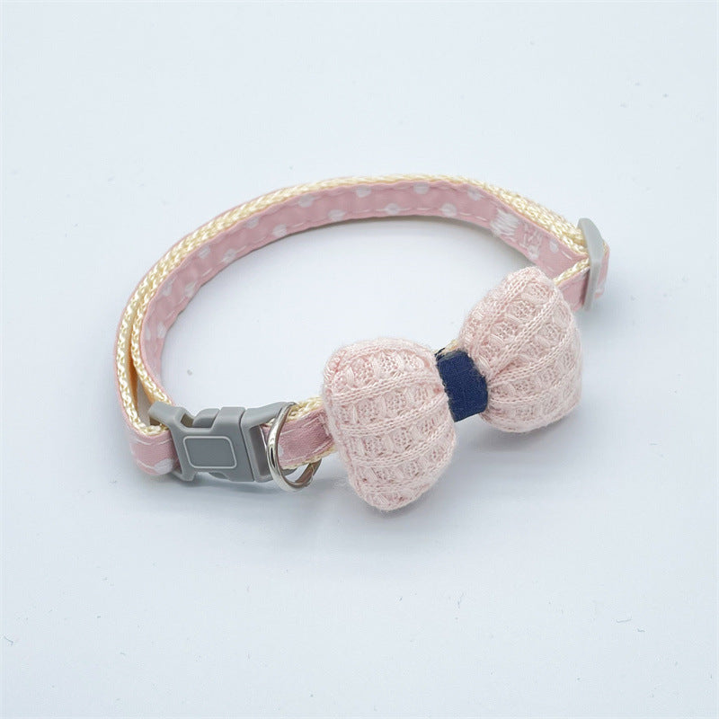 Adjustable Pet Cat Dog Collar Tie with Cute Bowtie
