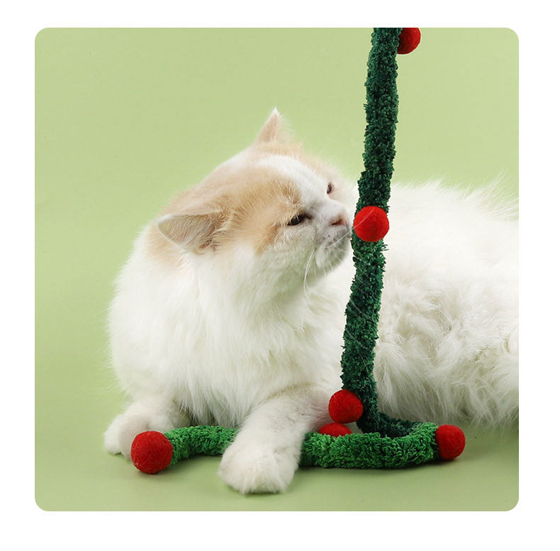 Long Plush Strip Silent Caterpillar Stripe Cat Teaser Wand