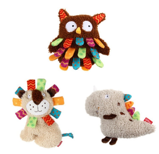 GiGwi Plush Friendz Series Pet Toy (Owl, Lion, Dino)