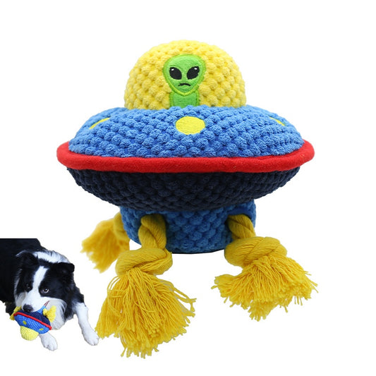 Dog Toy - Plush Cotton Rope UFO