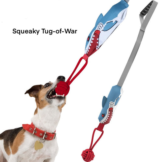Squeaky Tug-of-War Shark Interactive Sound Toy