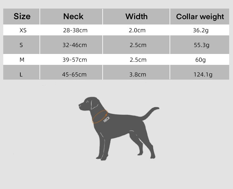 Flowing Light Series Dog Collar and Leash Set, 4 Colours Available