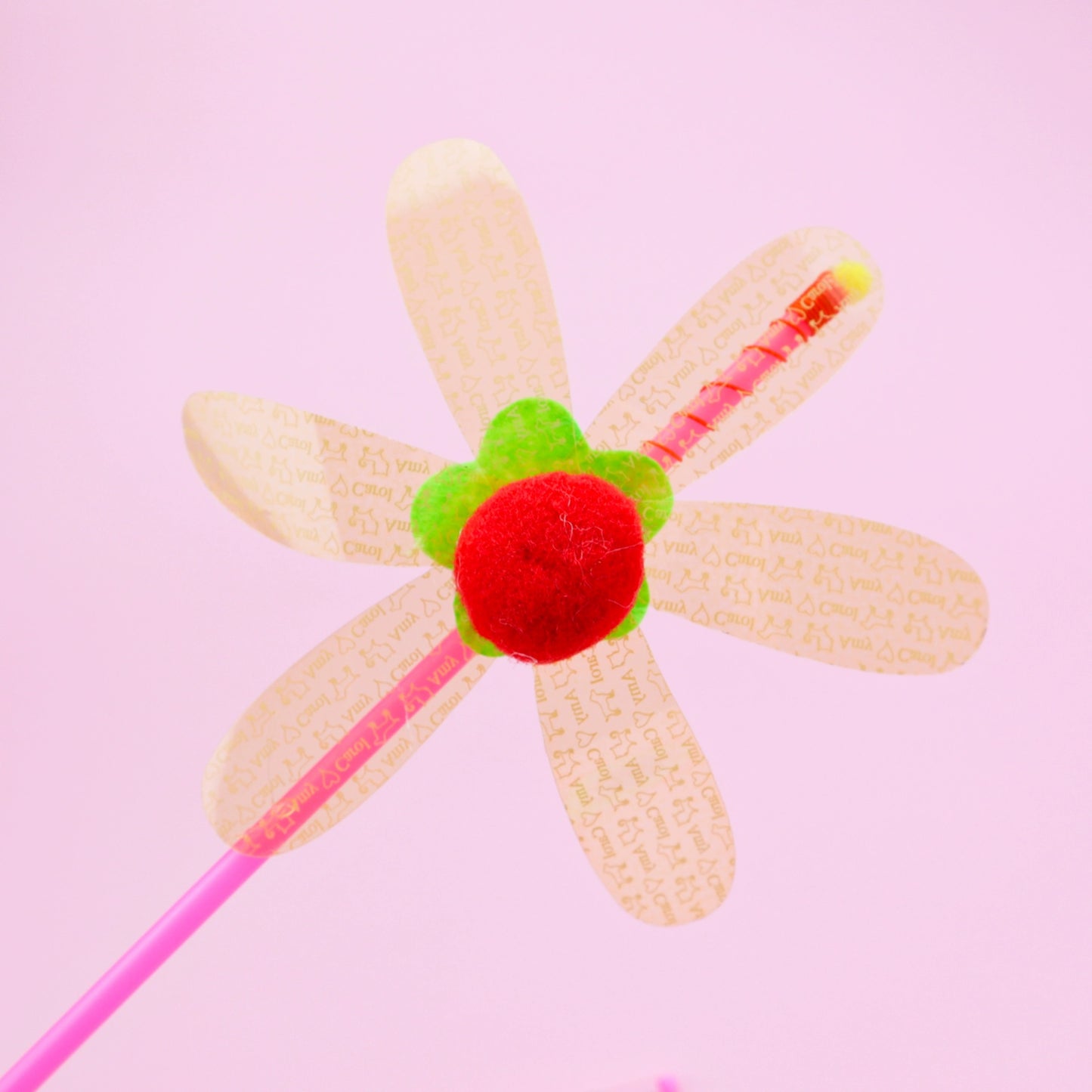 Insect Feather Rattle Glitter Teaser Wand
