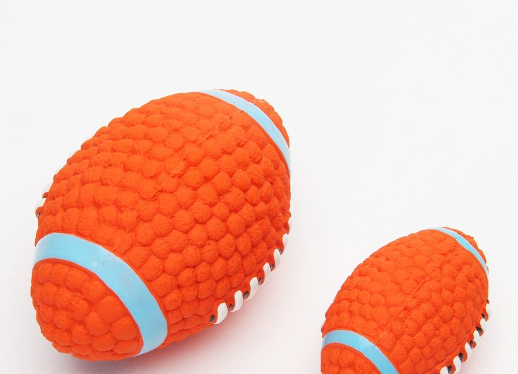 Squeaky Dog Toy Sports Balls Outdoor Set (3 Pcs ) - Rugby, Baseball, Volleyball