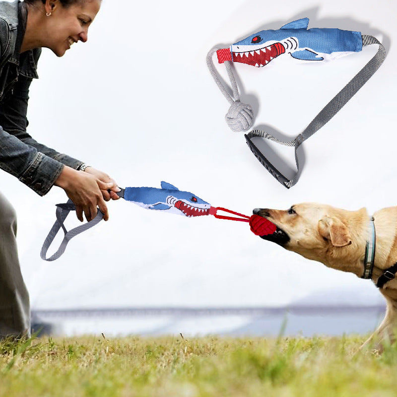 Squeaky Tug-of-War Shark Interactive Sound Toy