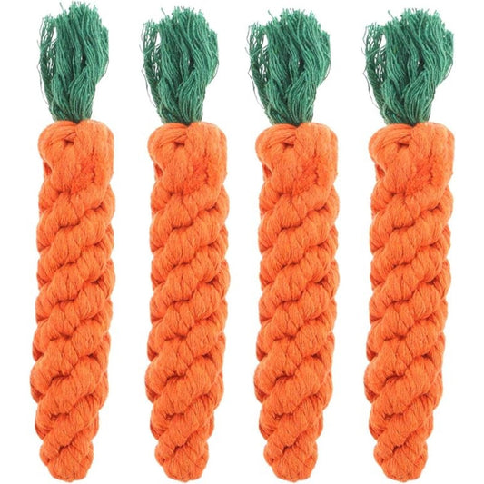 Dog Toy (3 Pcs) Carrot Knot Cotton Rope