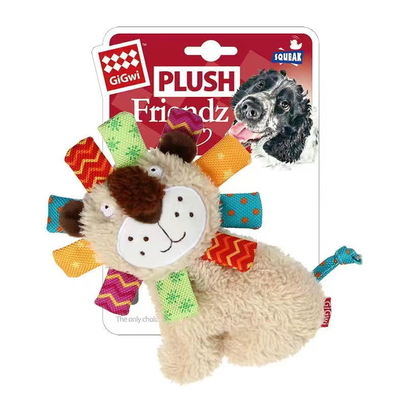 GiGwi Plush Friendz Series Pet Toy (Owl, Lion, Dino)